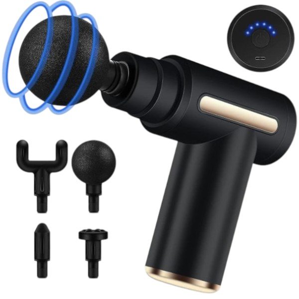 Mini Electric Massage Gun Portable Deep Tissue Massage Gun - Pain Relief USB Rechargeable Body Massager