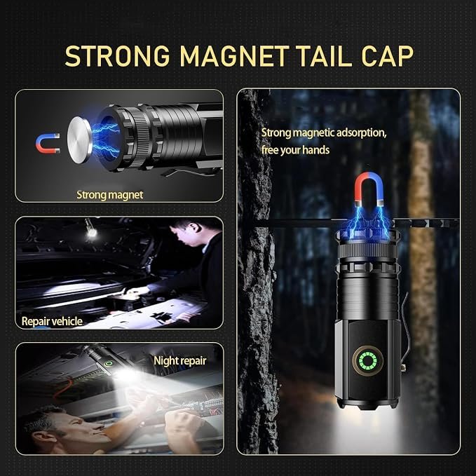 Rechargeable Led Mini Torch,5000 High Lumens Pocket-Sized Flashlight with Super Bright LED Chips