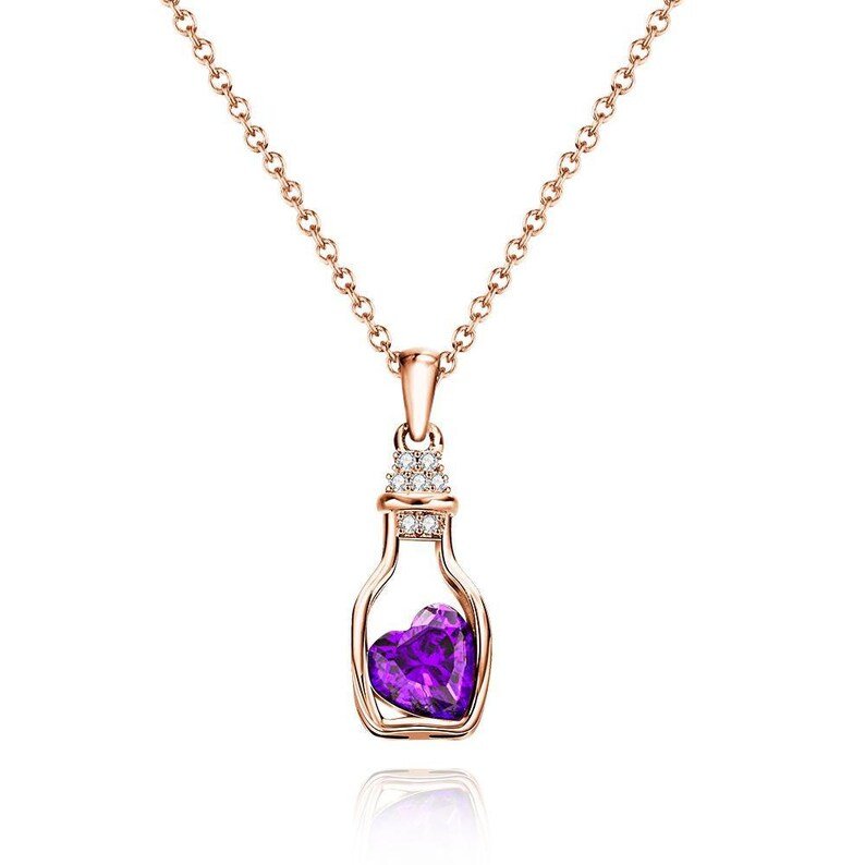 Blue Heart Bottle Locket