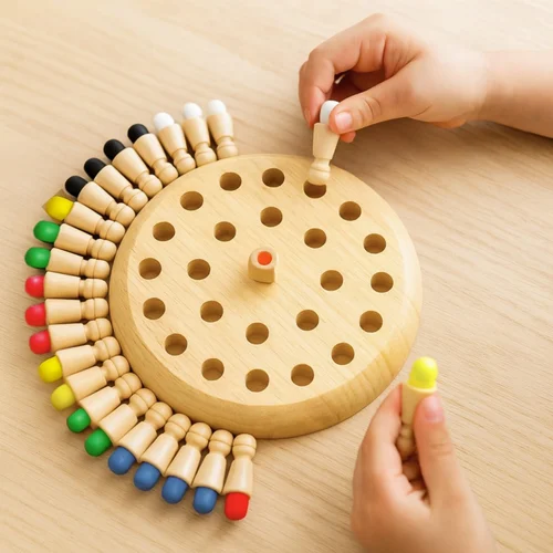 Wooden Memory Chess Board Game