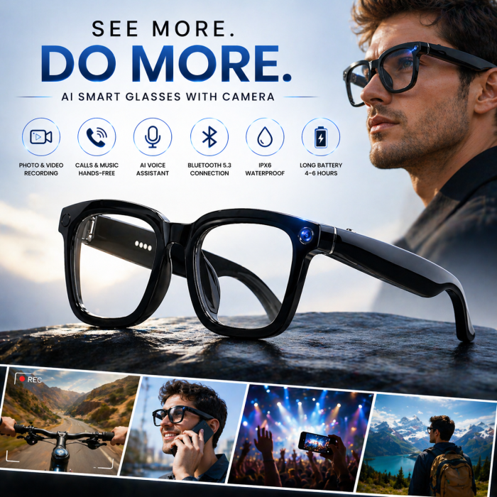 AI Smart Glasses real time translators HD video rec PRO-003