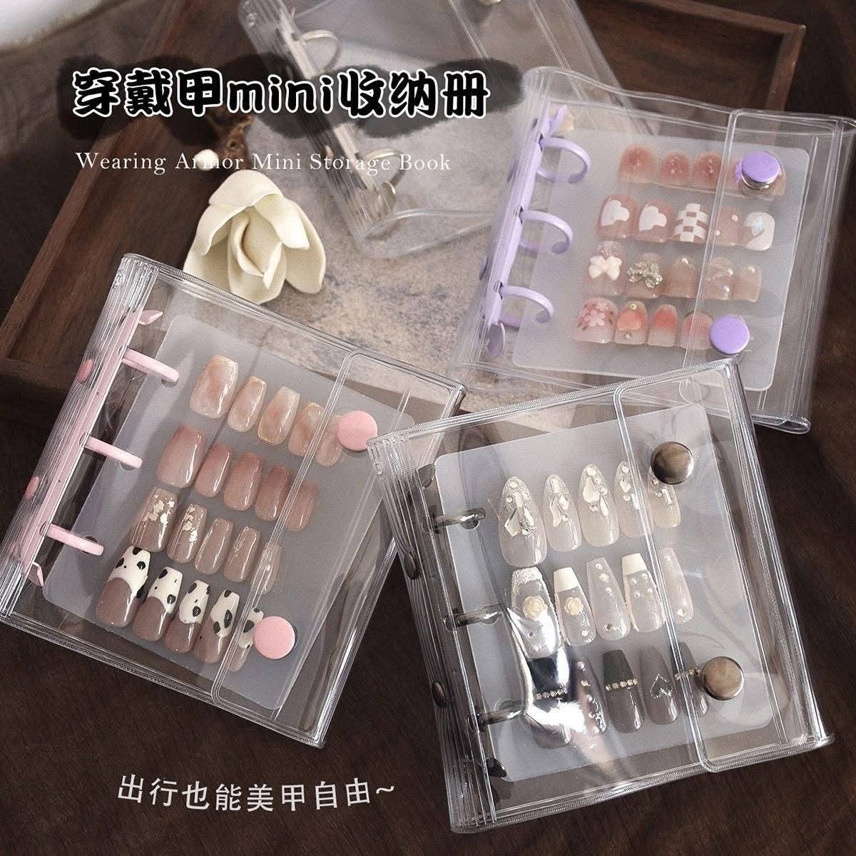 Press-On Nail Storage Album,Loose-Leaf Collector's Binder,DIY Nail Storage,Nail Art Display Book,Handmade Nail Organizer,A Gift for Yourself